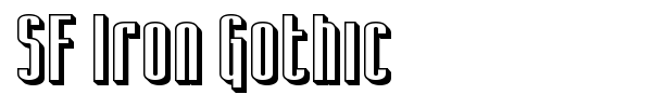 SF Iron Gothic font preview